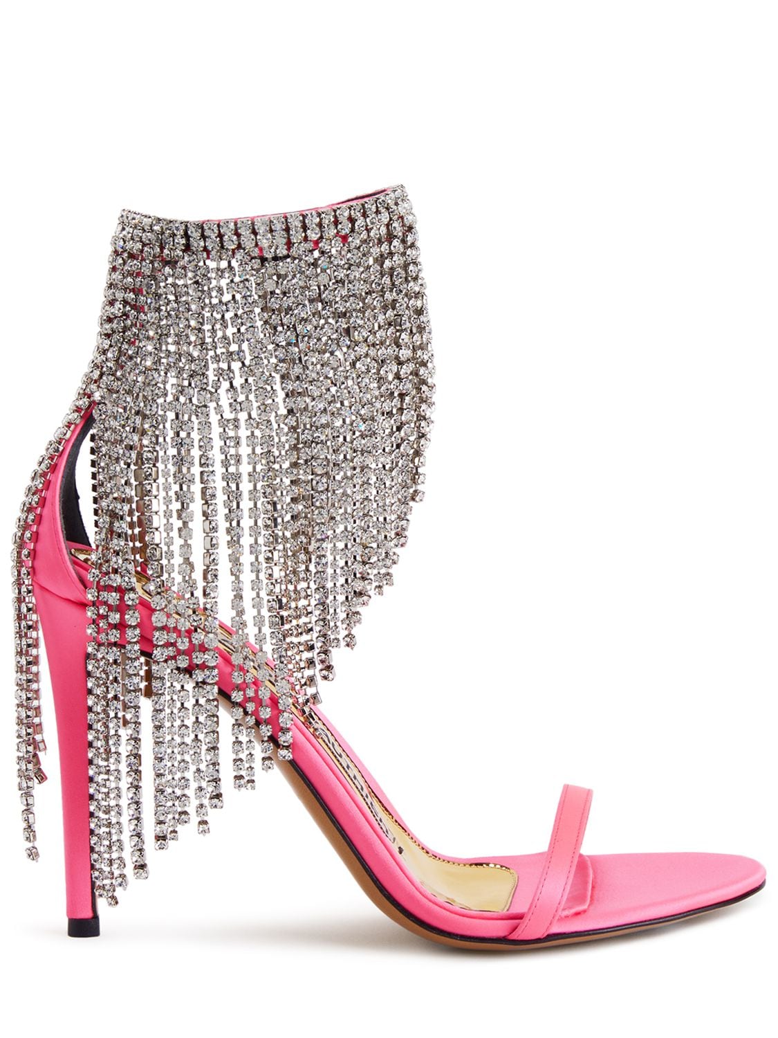 Alexandre Vauthier 105mm Satin High Heel Sandals In Hot Pink