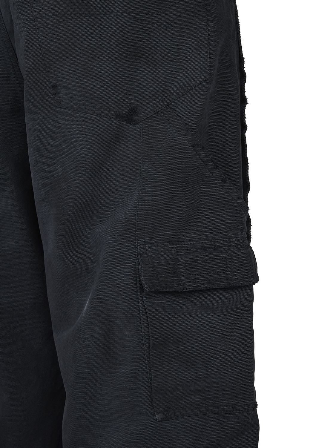 Shop Balenciaga Baggy Viscose Blend Pants In Black