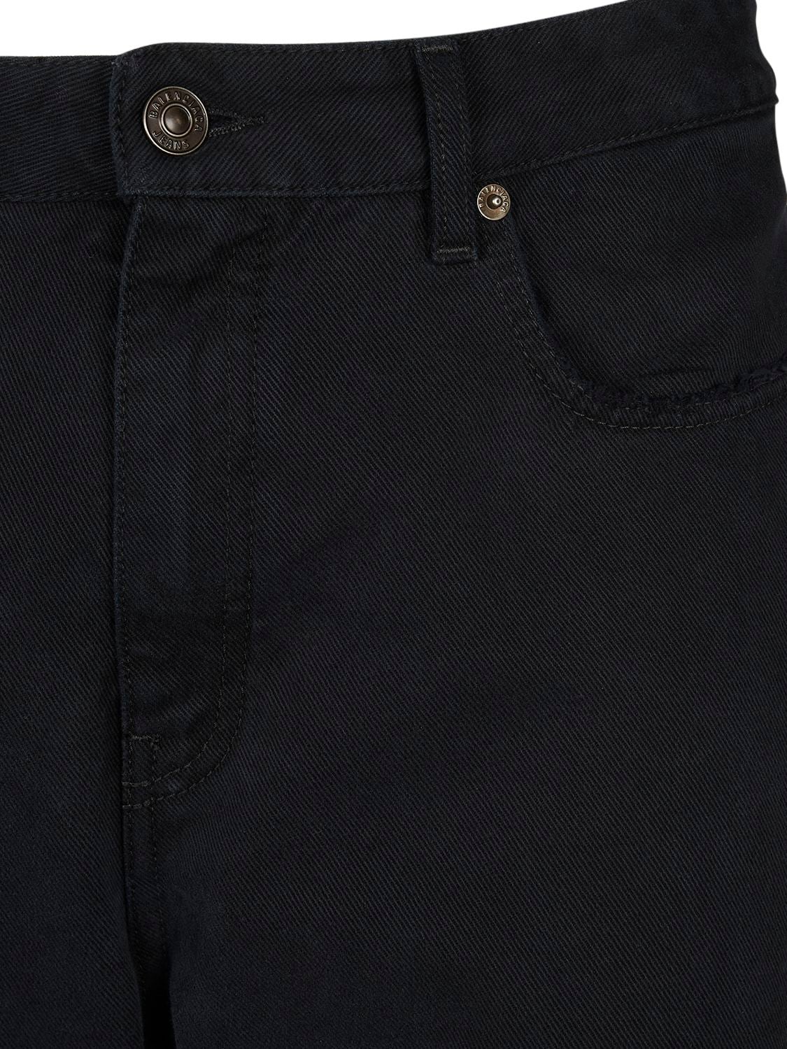 Shop Balenciaga Cotton Denim Jeans In Black