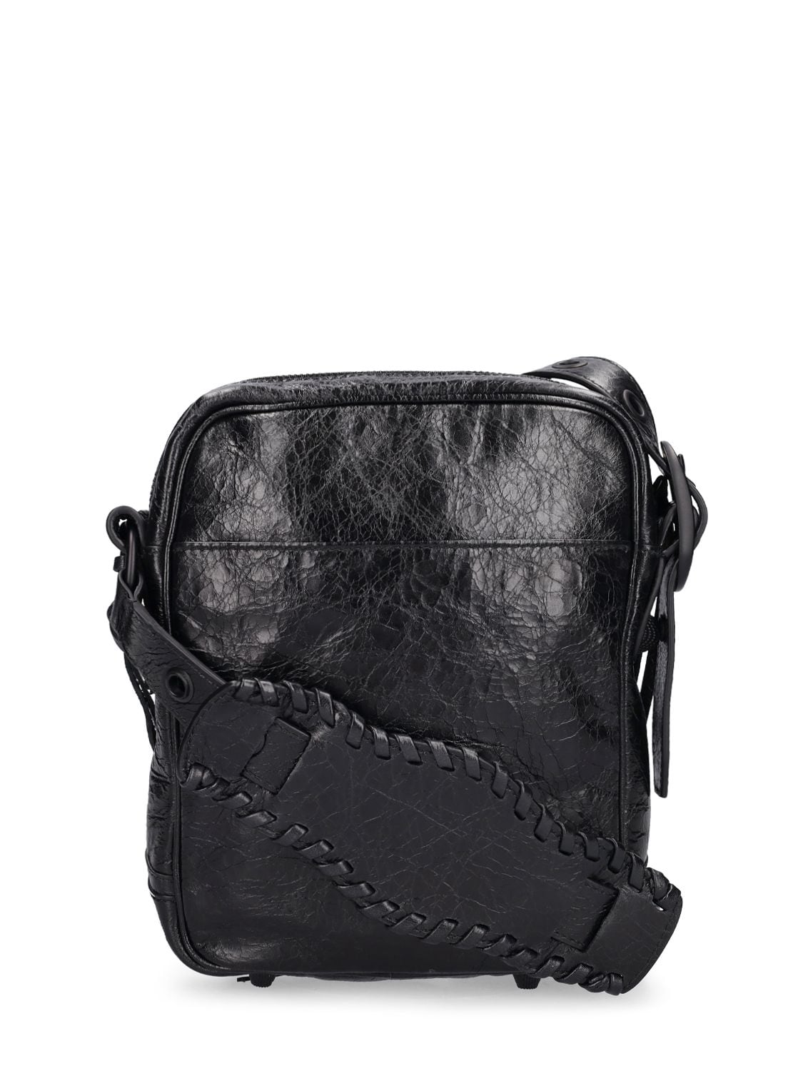 Shop Balenciaga Medium Le Cagole Leather Crossbody Bag In Black