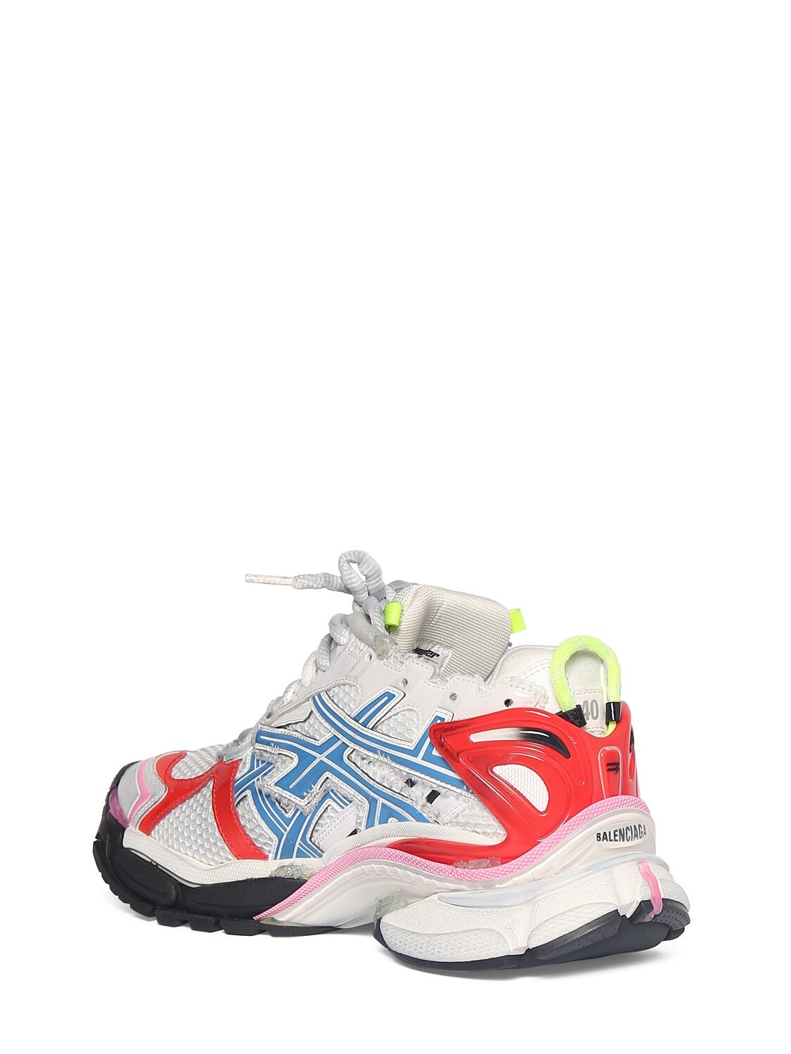 Shop Balenciaga Runner Multicolor Sneakers In White,multi