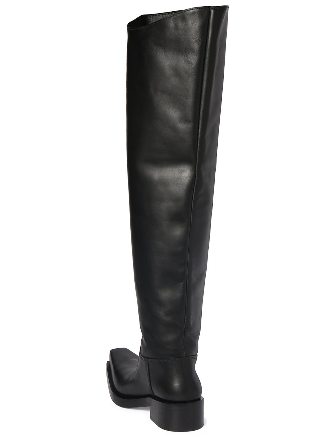 Shop Balenciaga Santiago Leather Boots In Black