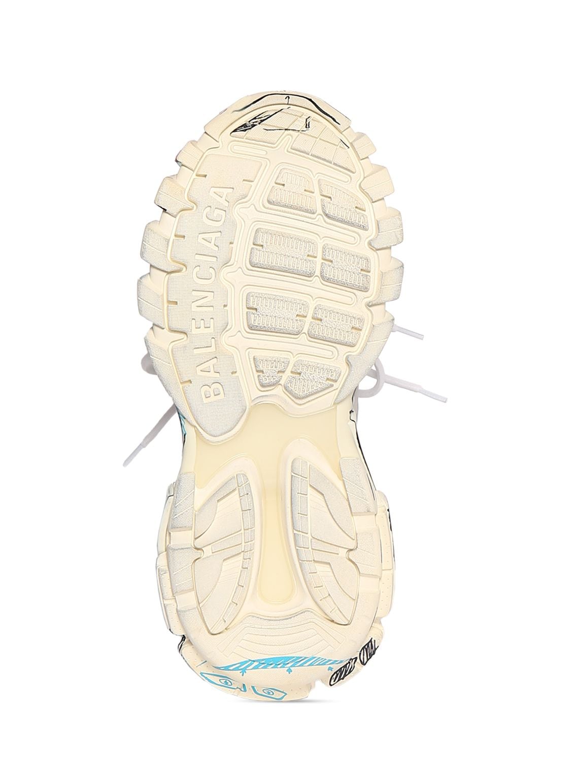 Shop Balenciaga Track Sneakers In White,multi