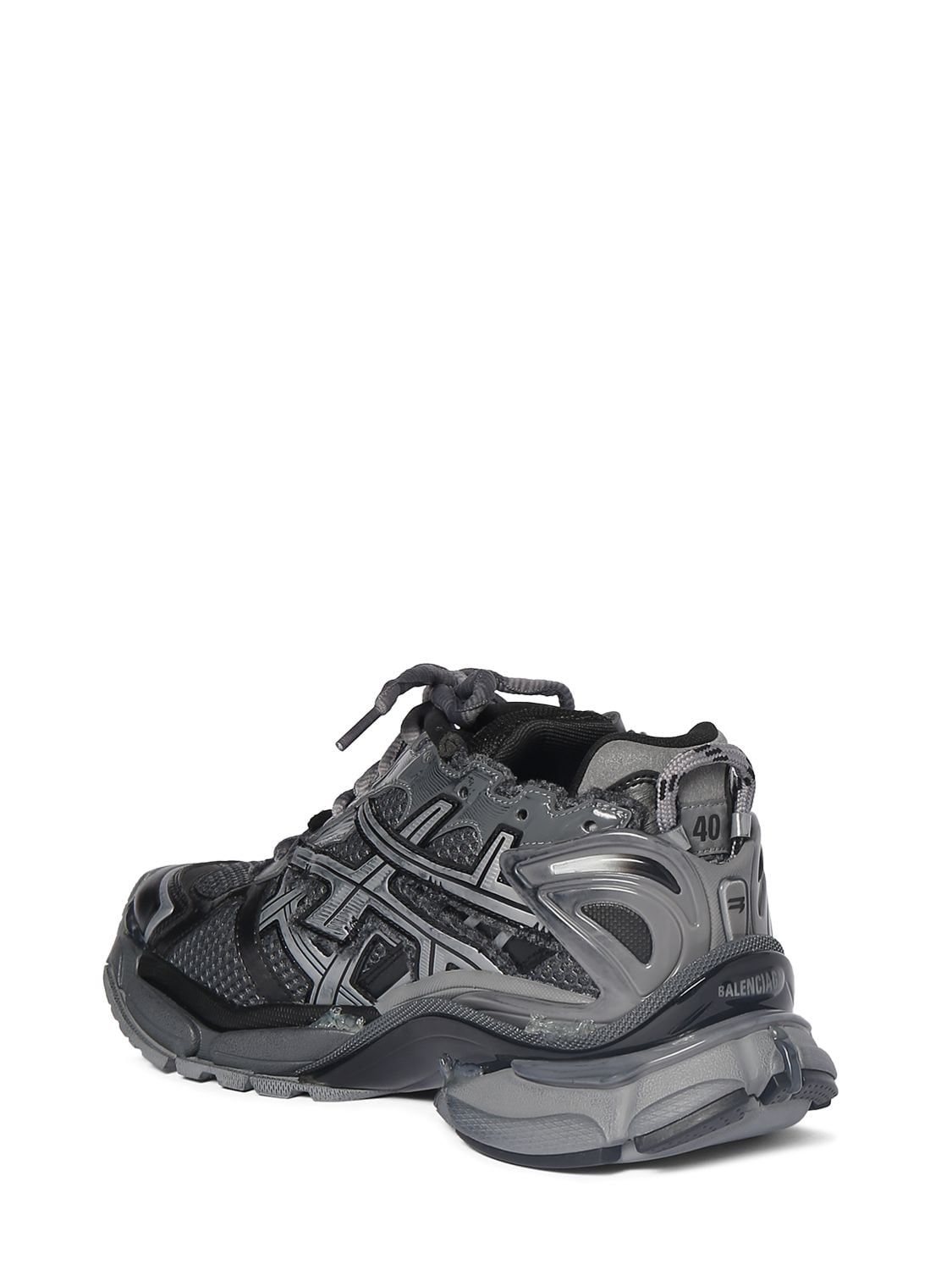Shop Balenciaga Runner Sneakers In Dark Grey