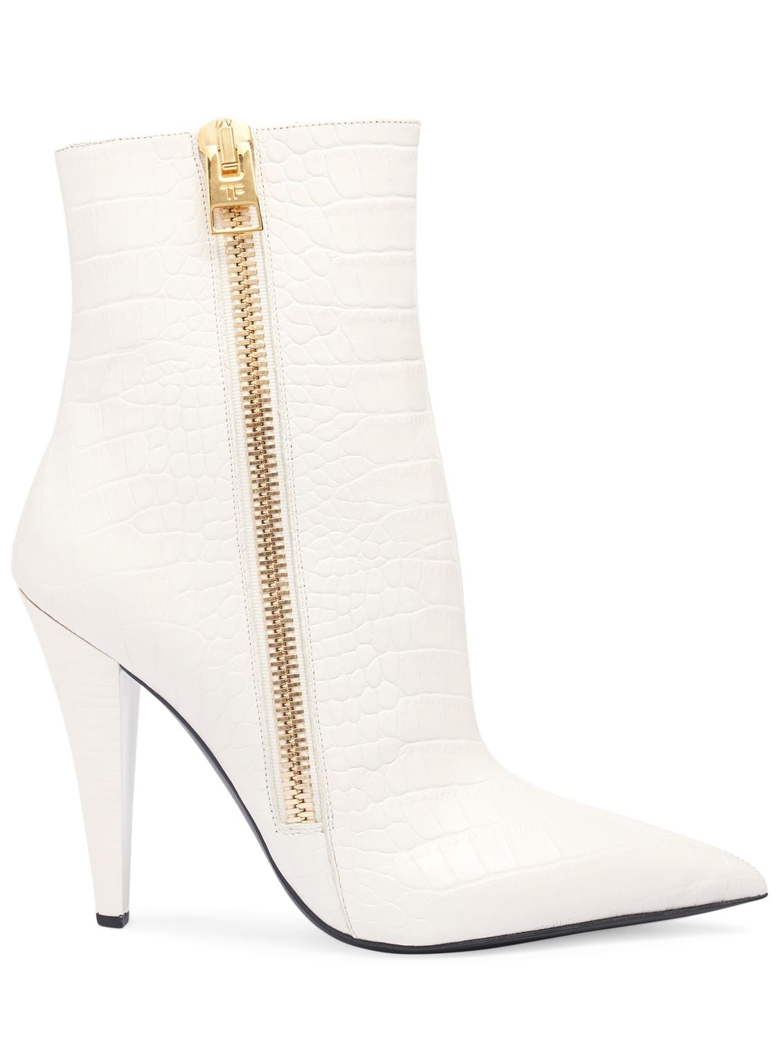 TOM FORD 105MM CROC EMBOSSED ANKLE BOOTS