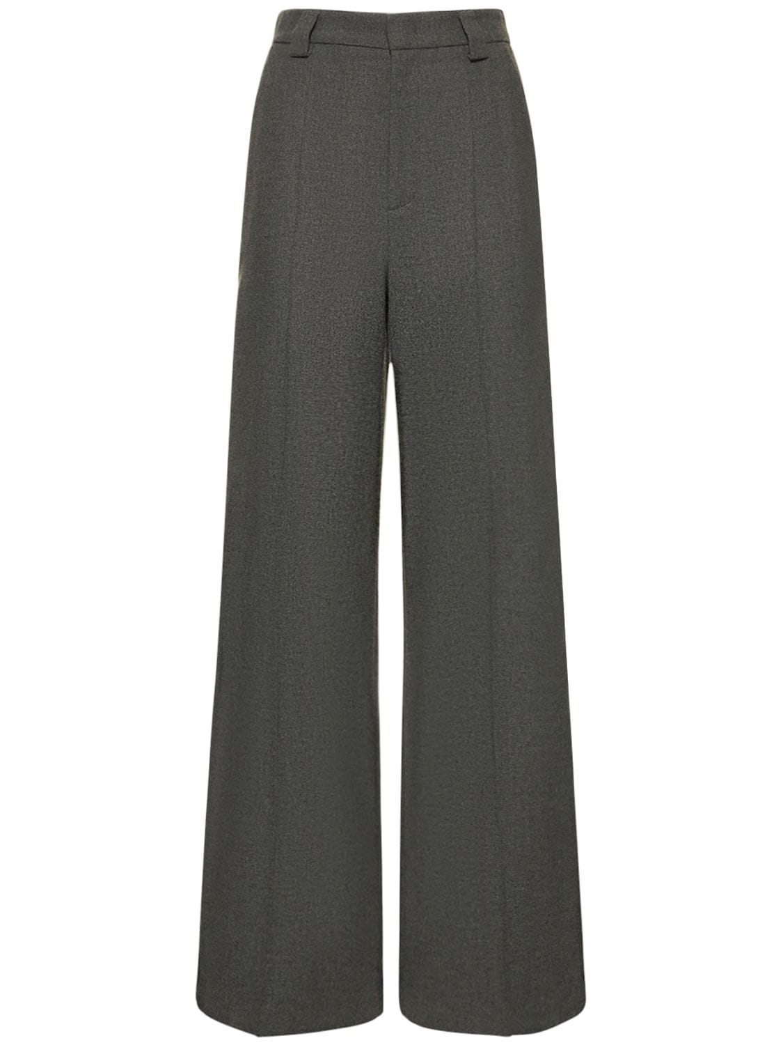 Red Valentino Stretch Viscose Blend Wide Leg Pants In Grey