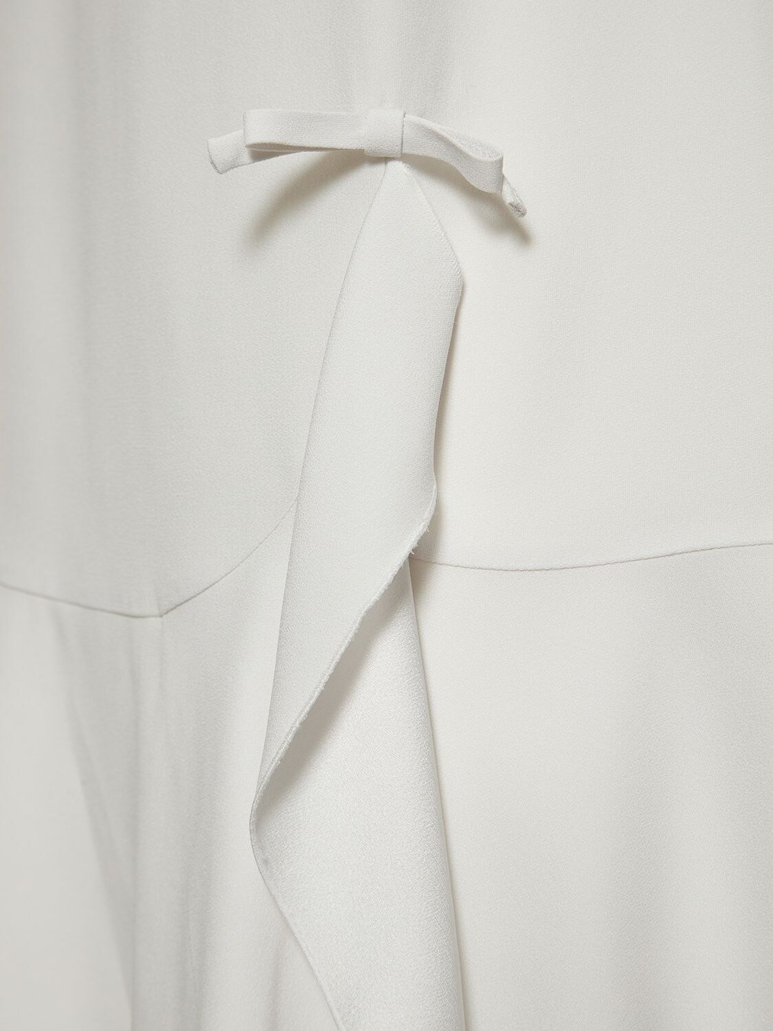 Red Valentino Crepe Satin Short Sleeved Mini Dress In White