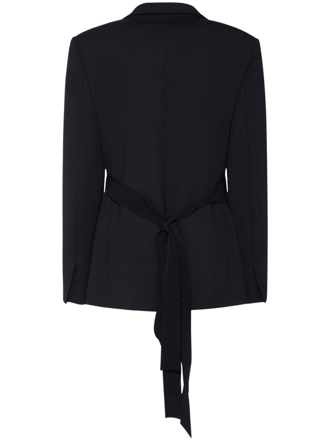 Shop Nensi Dojaka Serge Tailored Belted Jacket In Black