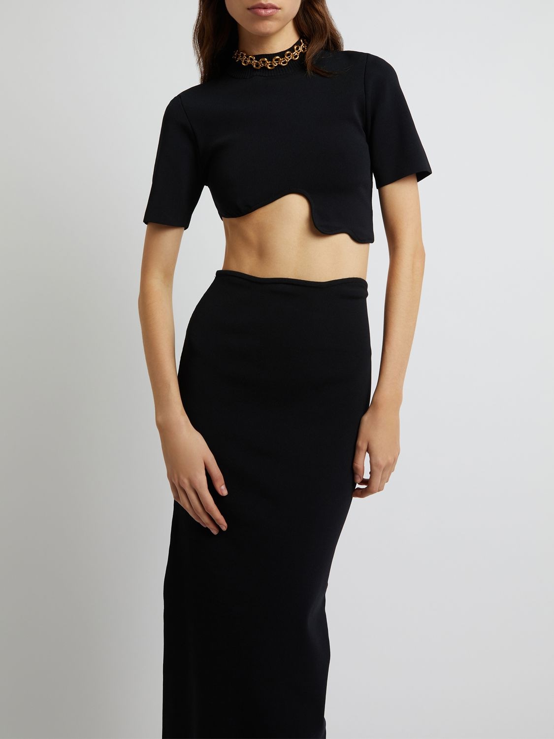 CHRISTOPHER ESBER MAPARADITA JERSEY CROP TOP