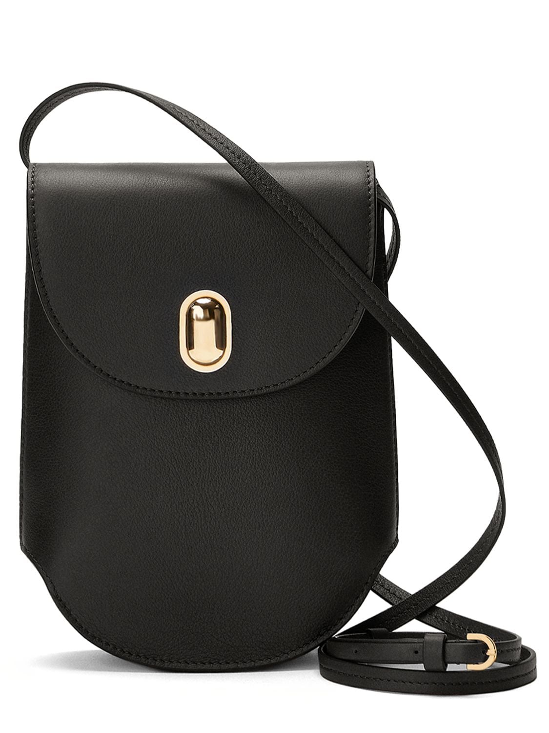 Image of Tondo Pouch Leather Shoulder Bag