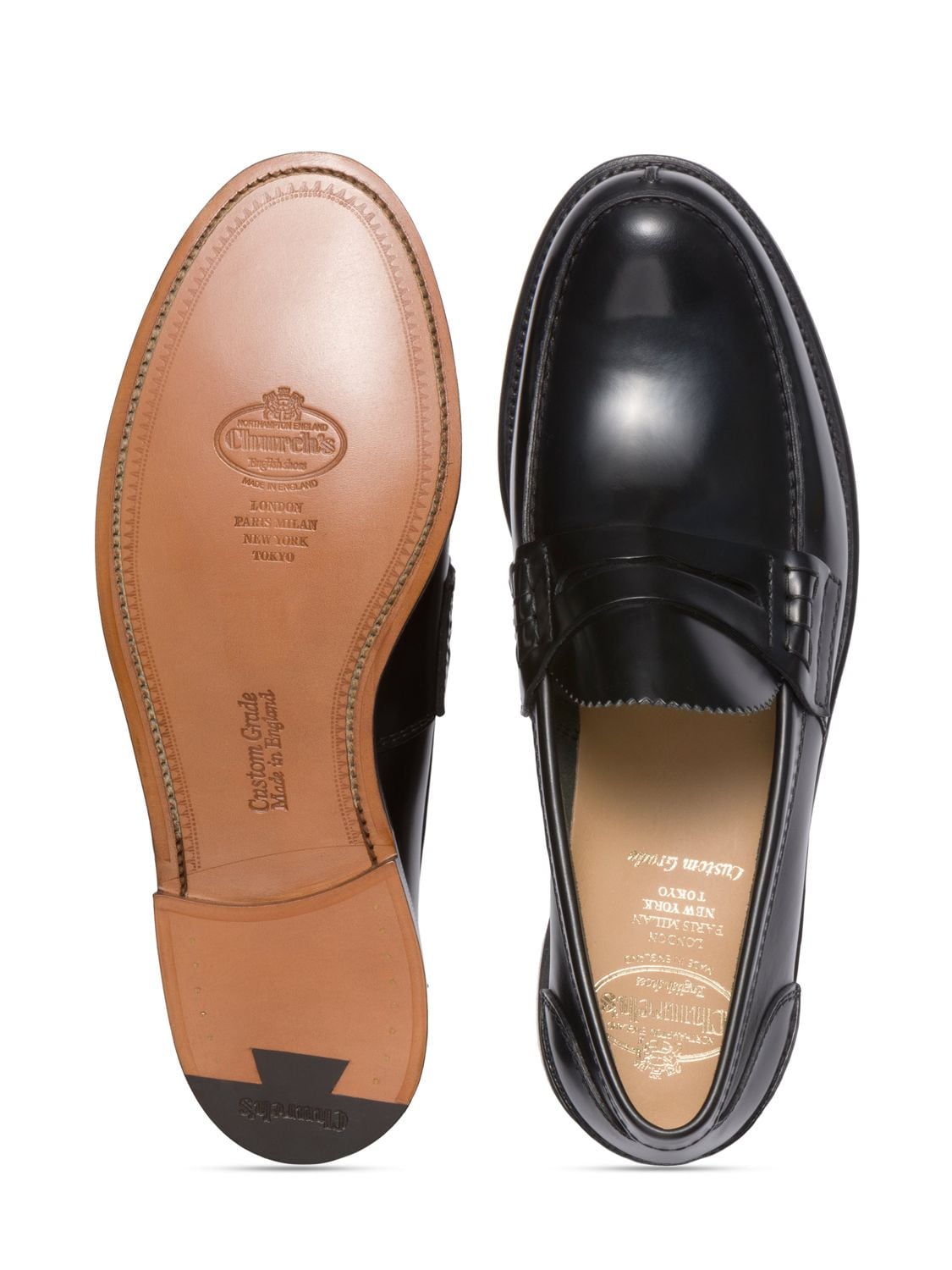 Shop Church's Pembrey Fume Leather Loafers In Black