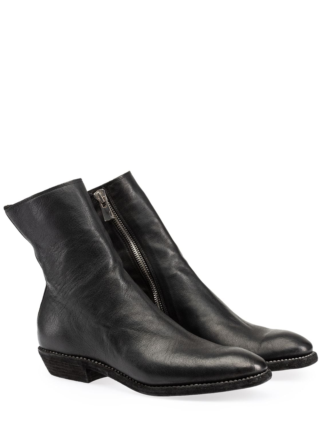 Shop Guidi Vg07 Leather Texan Boots In Black