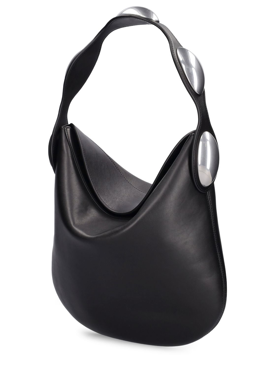 Alexander Wang Dome Leather Hobo Tote Bag In Black