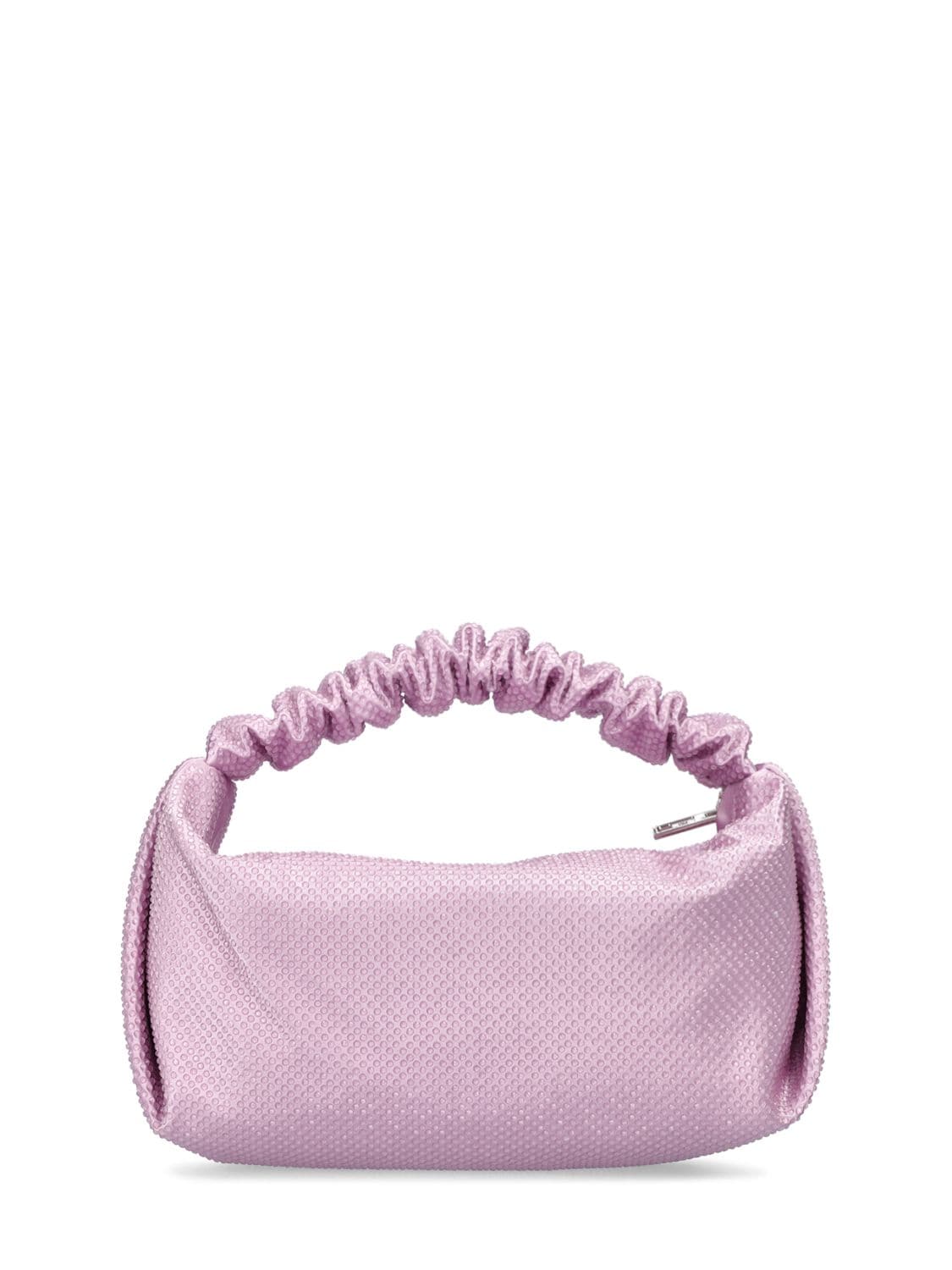 Shop Alexander Wang Mini Scrunchie Crystals Top Handle Bag In Winsome Orchid