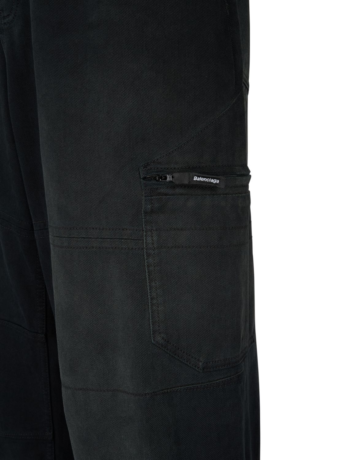 Shop Balenciaga Soft Cotton Denim Jeans In Black