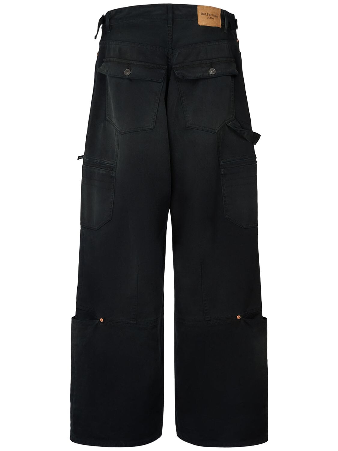 Shop Balenciaga Soft Cotton Denim Jeans In Black