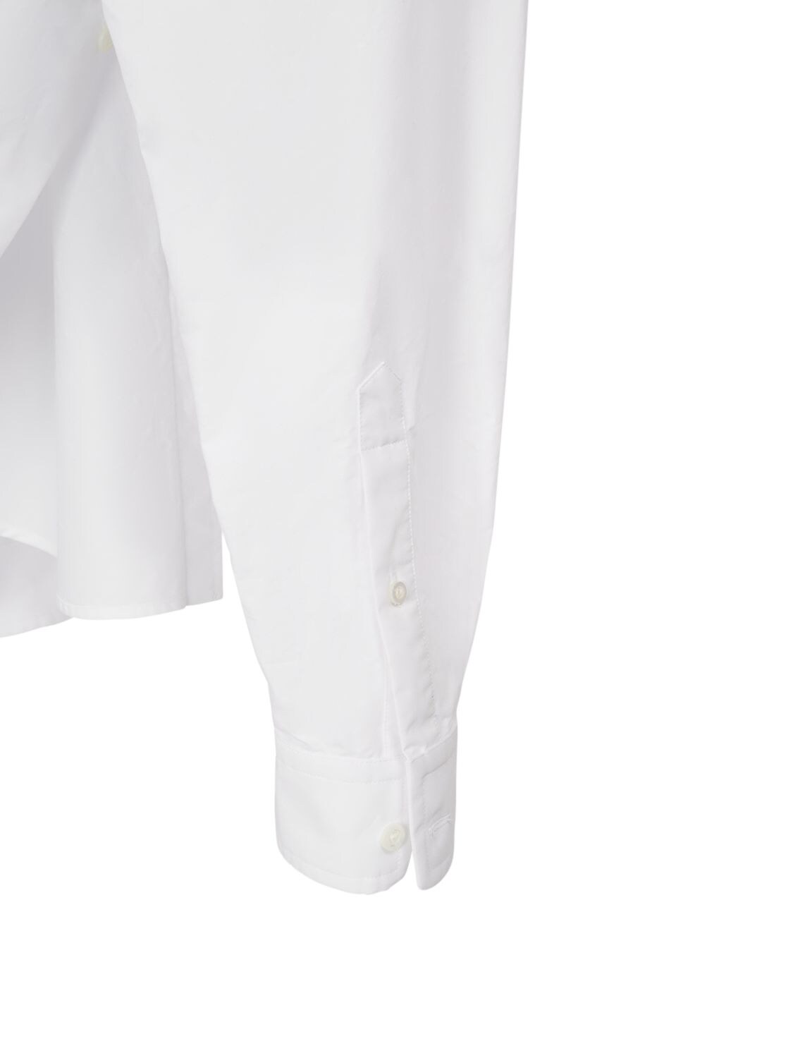 Shop Balenciaga Cotton Poplin Shirt In White