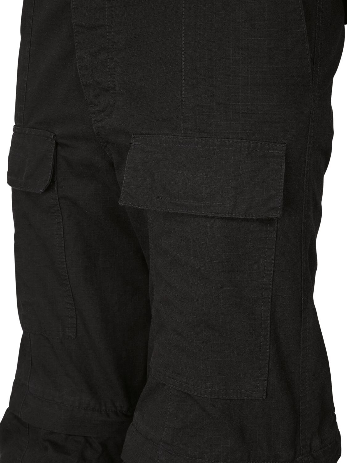 Shop Balenciaga Ripstop Cotton Denim Jeans In Black
