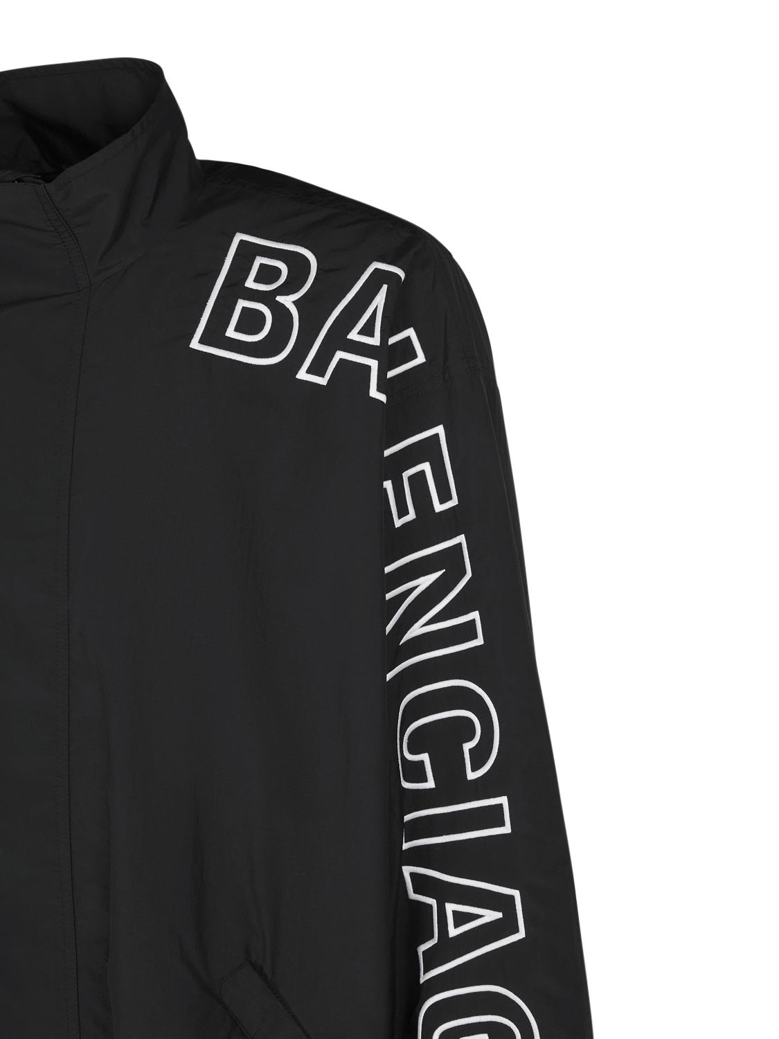 Shop Balenciaga Light Tech Track Jacket In Black