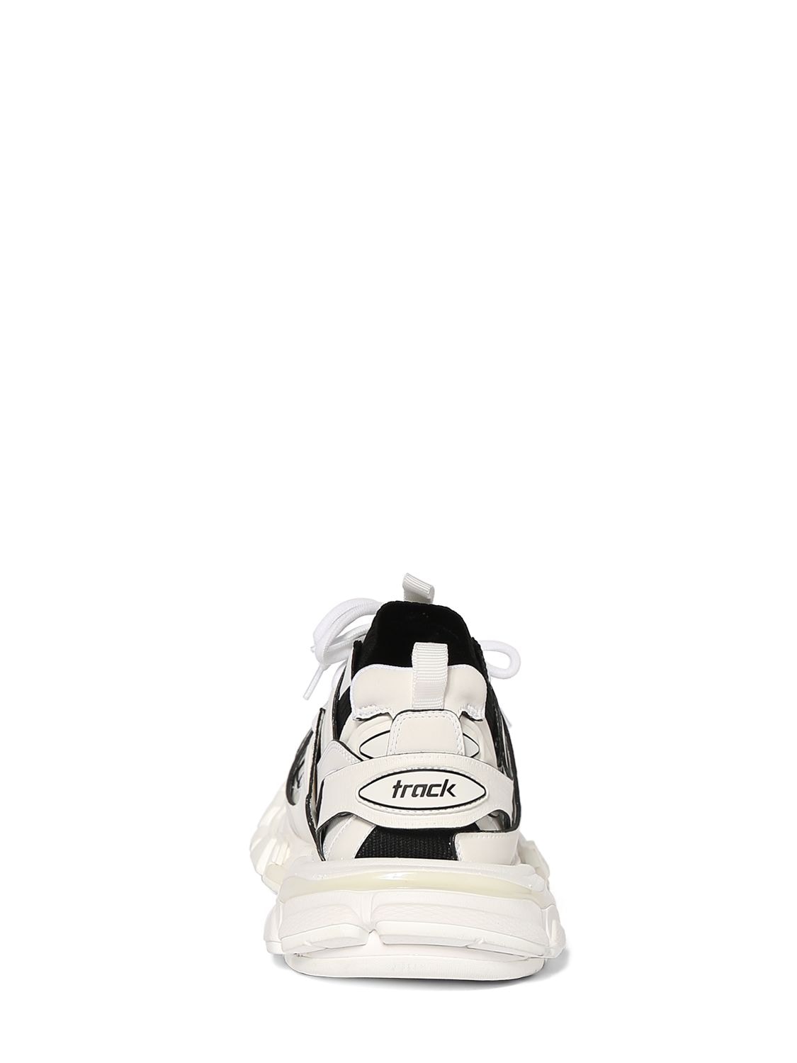 Shop Balenciaga Track Sock Contrasted Sneakers In White,black