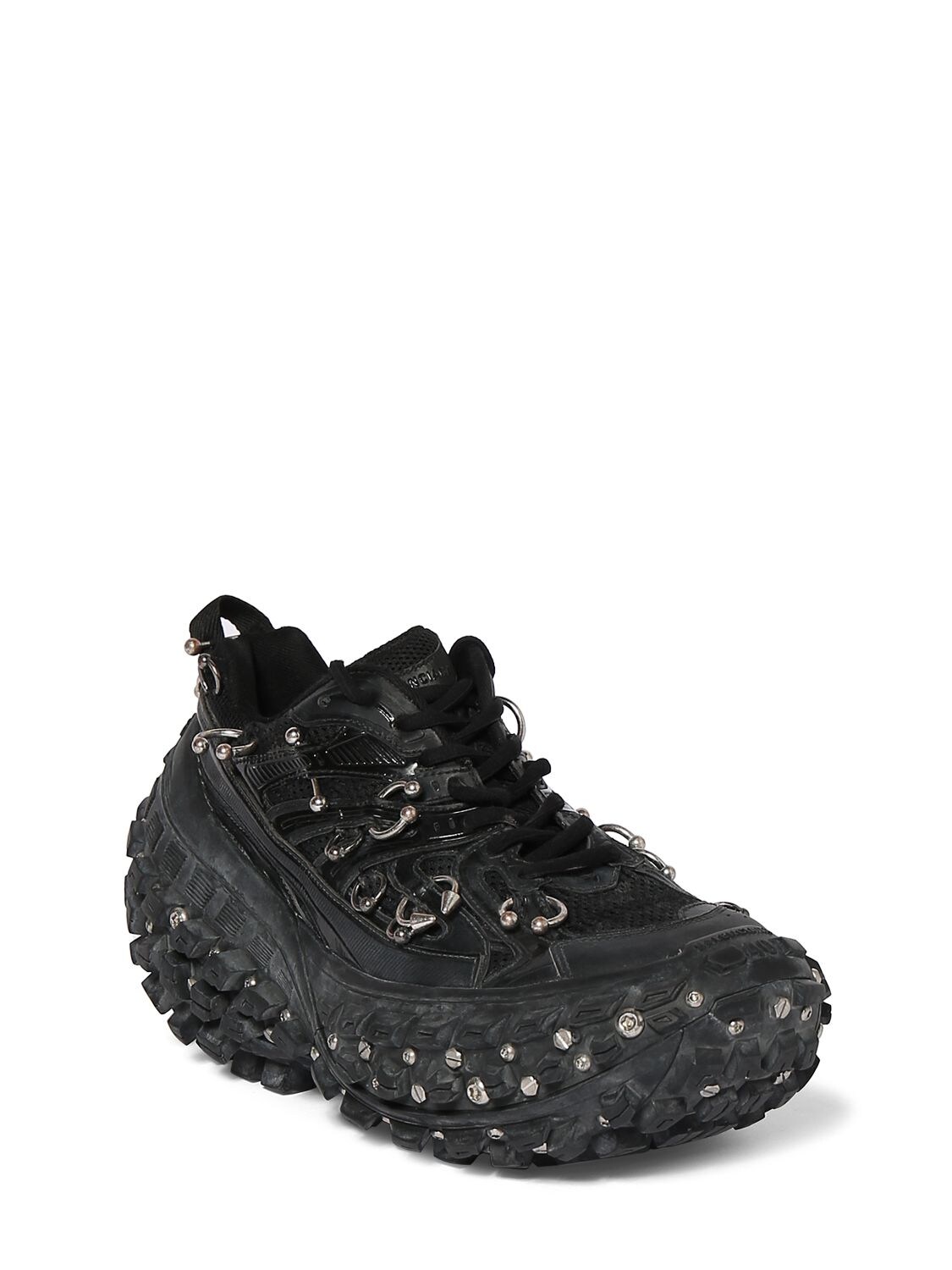 Shop Balenciaga Bouncer Piercing Sneakers In Black