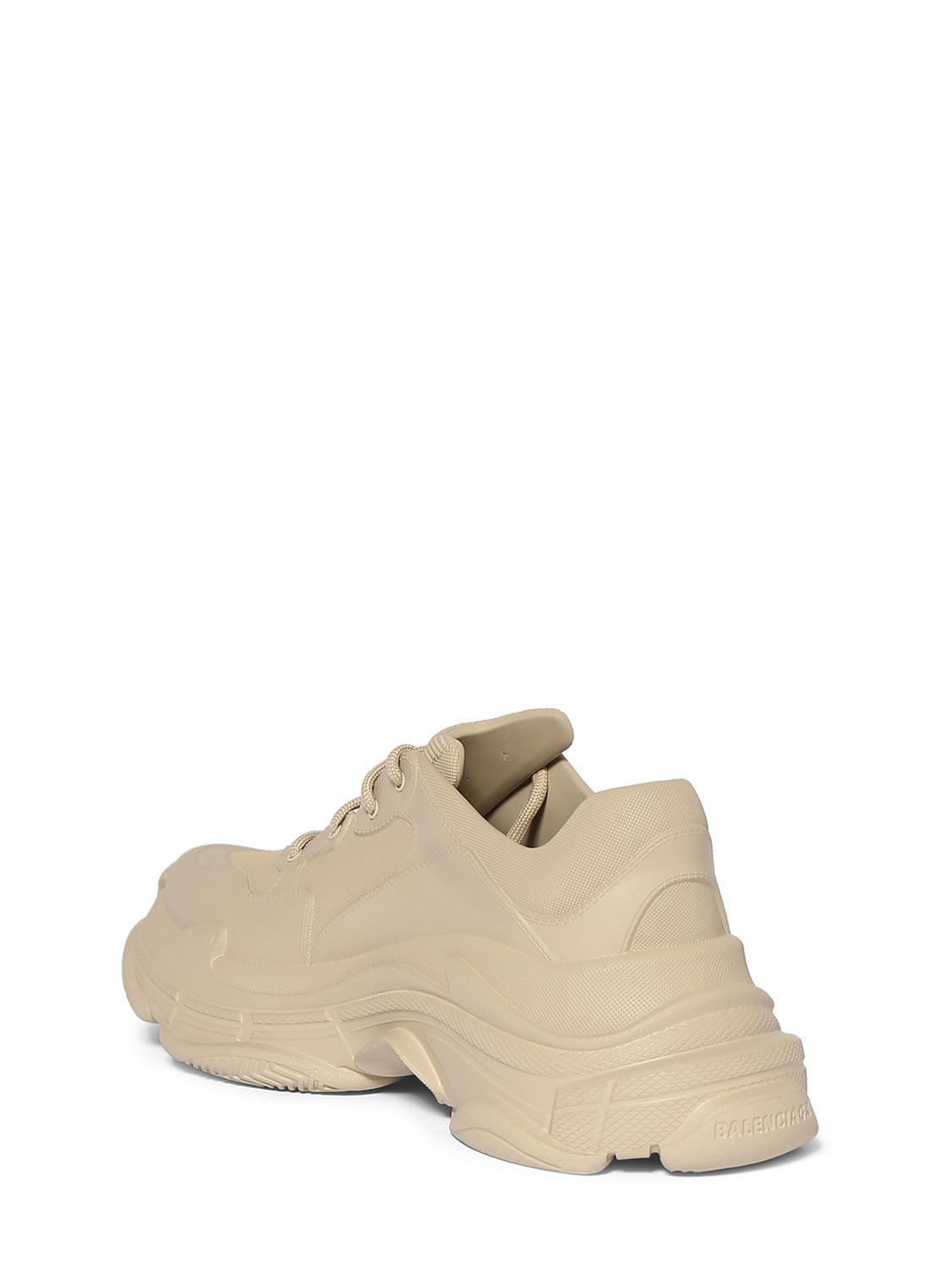 Shop Balenciaga Triple S Rubber Sneakers In Taupe