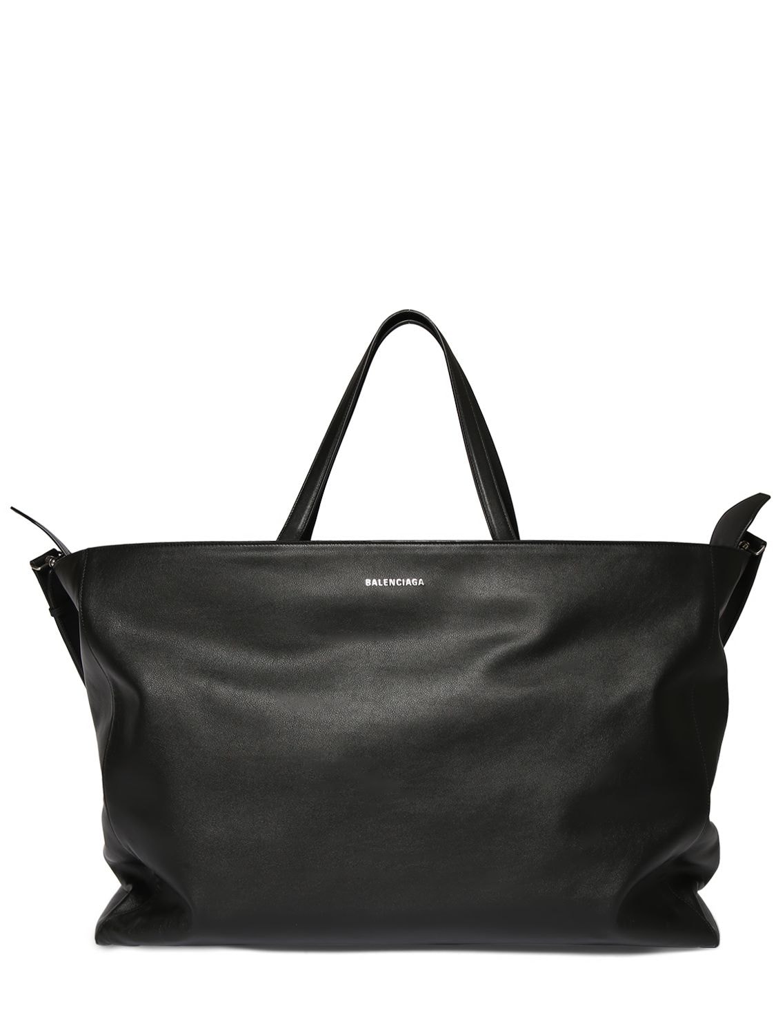 Balenciaga Xl Carryall Leather Tote Bag In Black