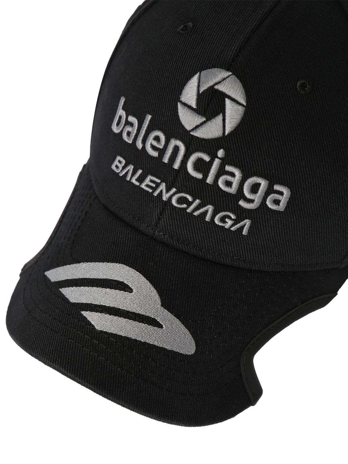Shop Balenciaga Racer Cotton Drill Cap In Black