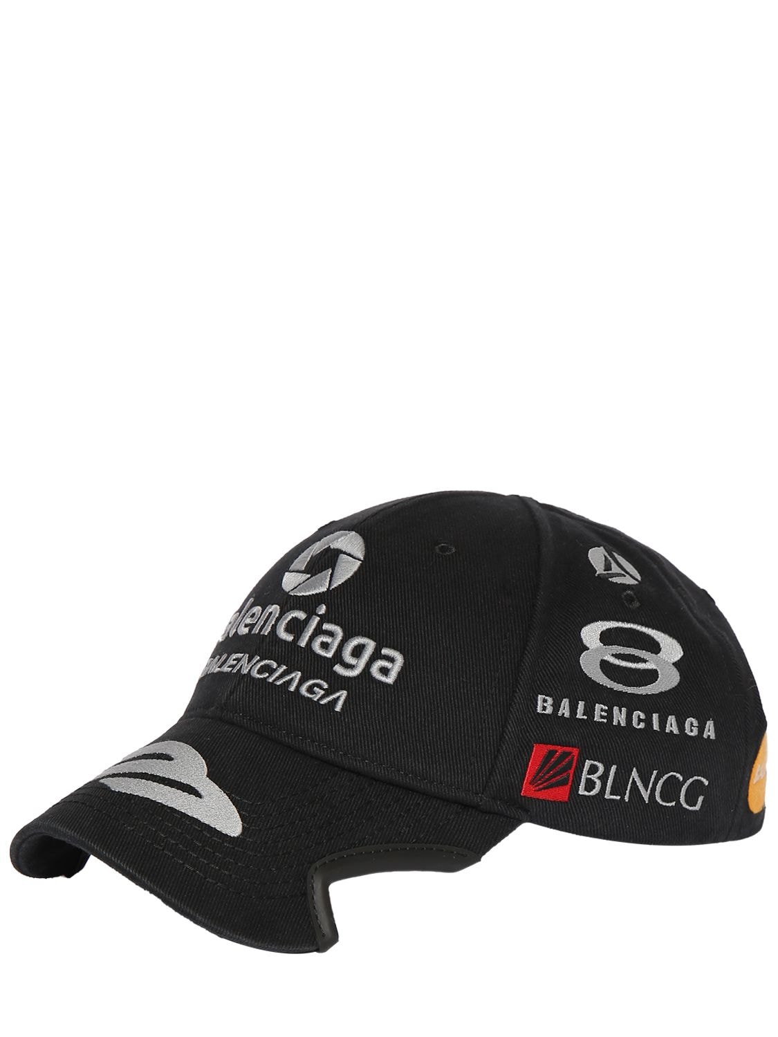 Shop Balenciaga Racer Cotton Drill Cap In Black