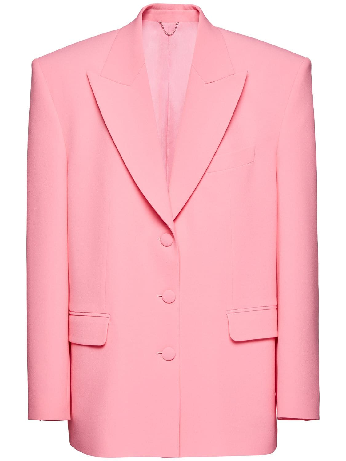 Shop Magda Butrym Oversize Silk Blend Cady Blazer In Pink