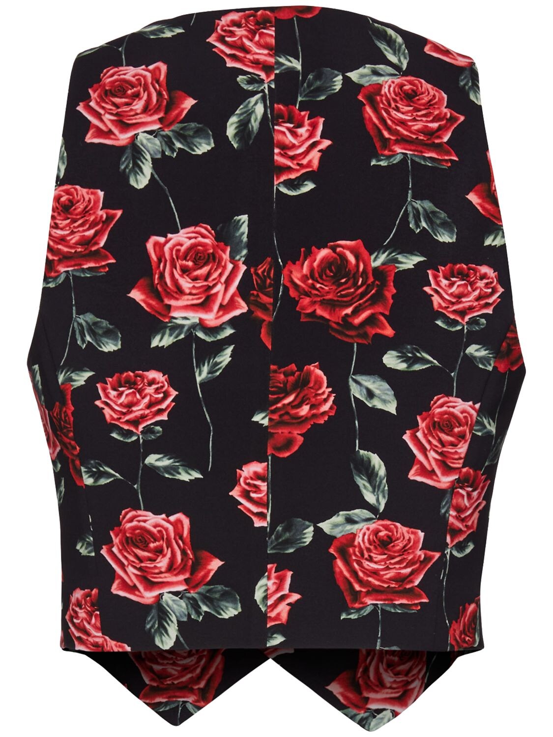 Shop Magda Butrym Rose Print Jersey Vest In Multicolor
