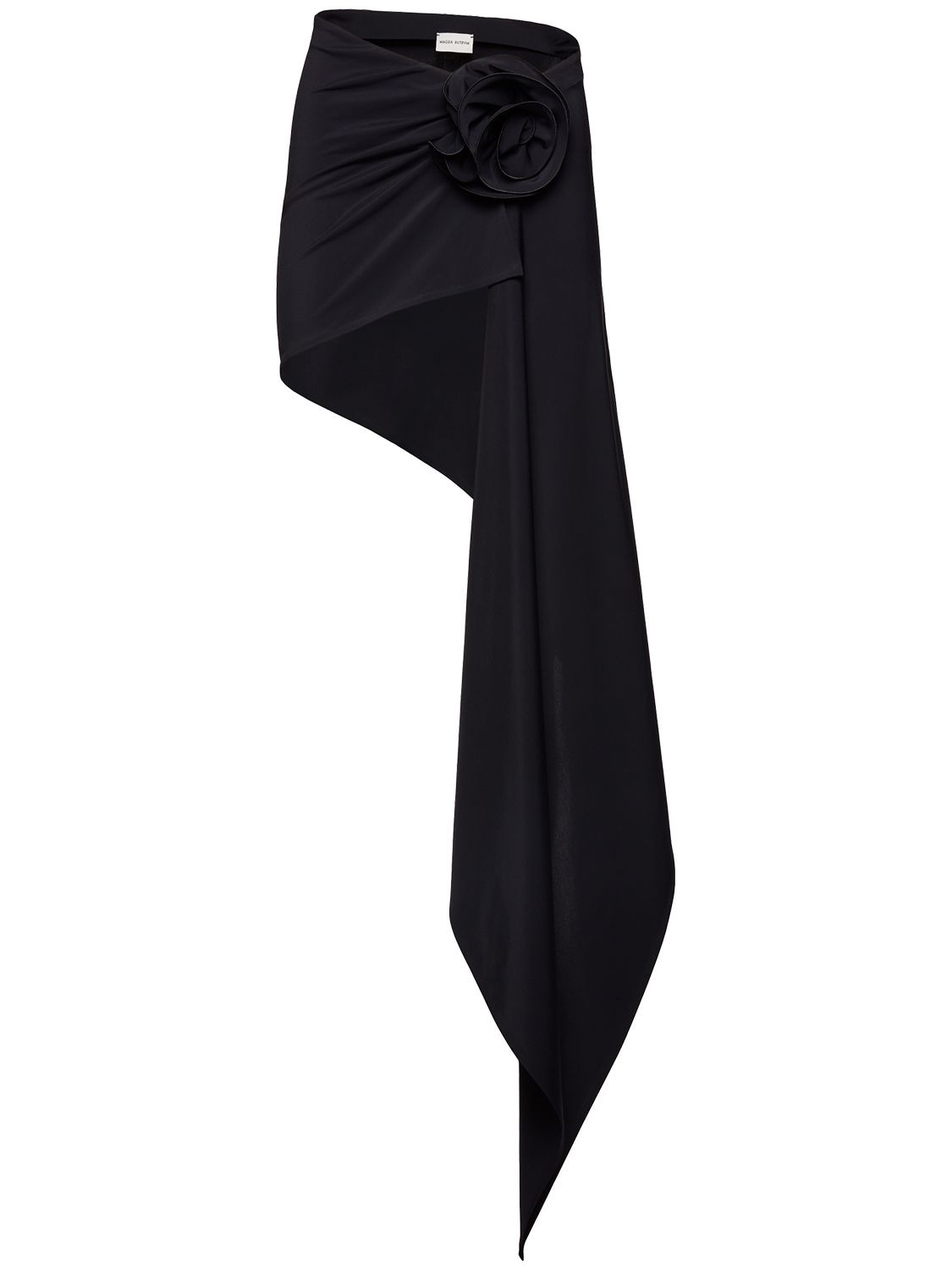 Magda Butrym Ruched Jersey Pool Skirt In Black