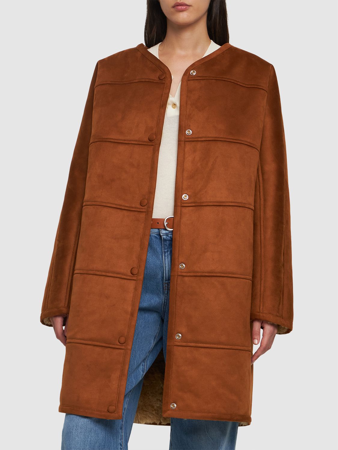 Stand Studio Paola Reversible Faux-fur Coat In Beige | ModeSens