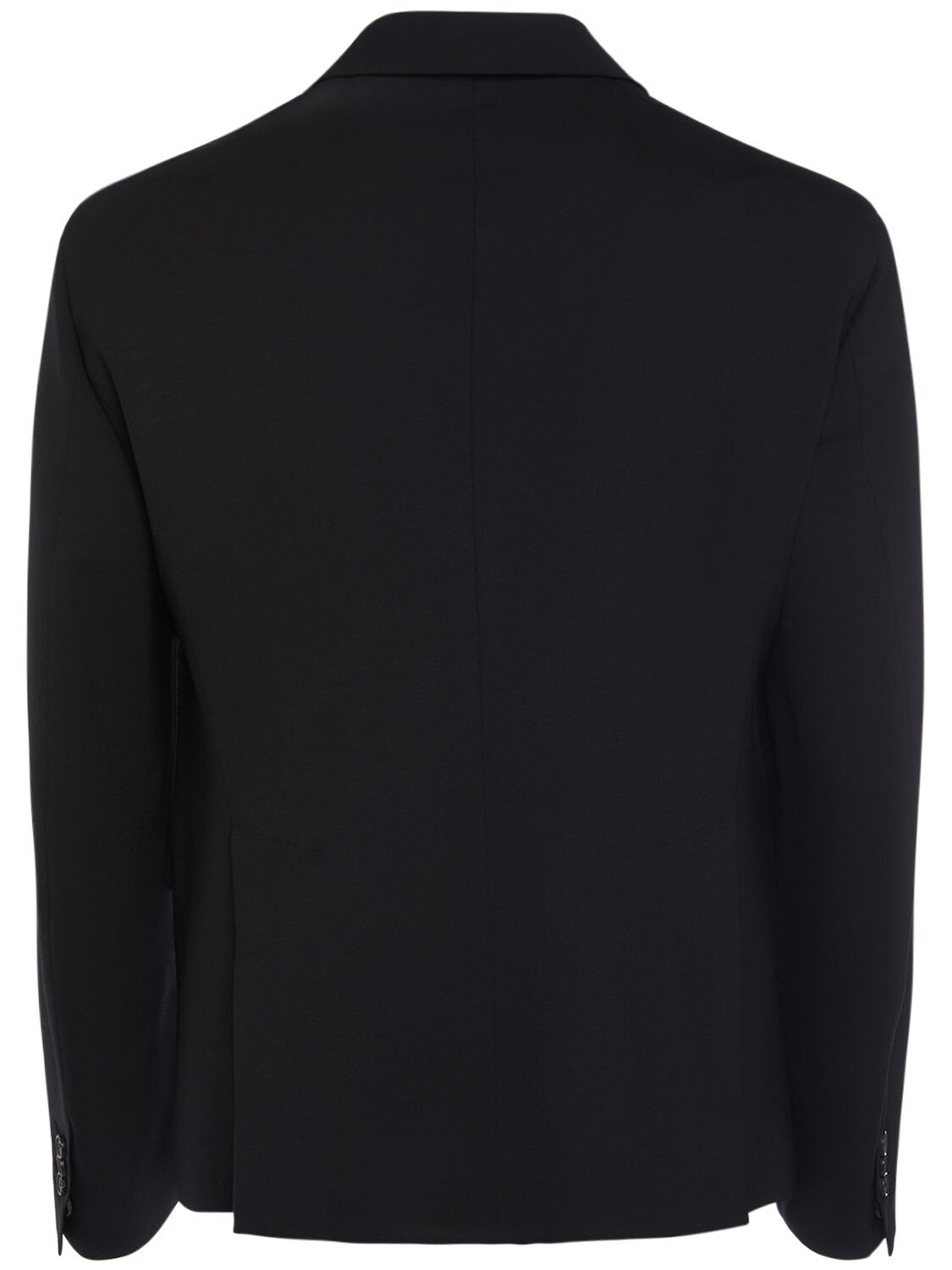 Shop Dsquared2 Double Breast Stretch Wool Blazer In Black