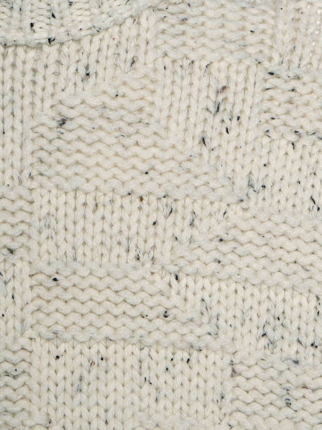 Shop Bottega Veneta Intreccio Graphic Shetland Wool Sweater In String