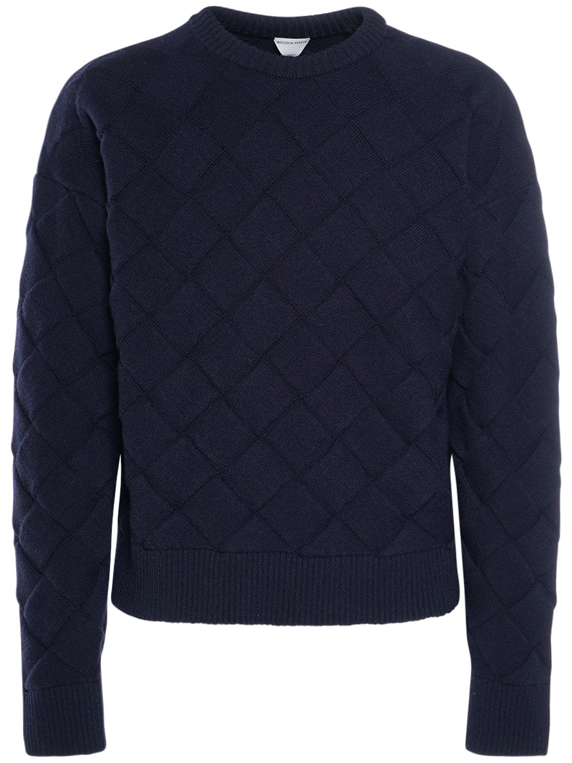 Image of 3d Intreccio Crewneck Wool Sweater