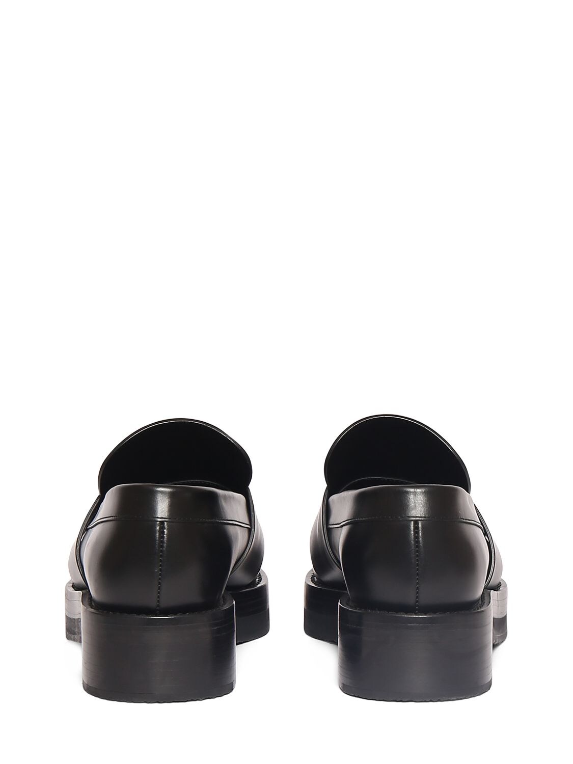 Shop Balmain Ben Leather Loafers In Black