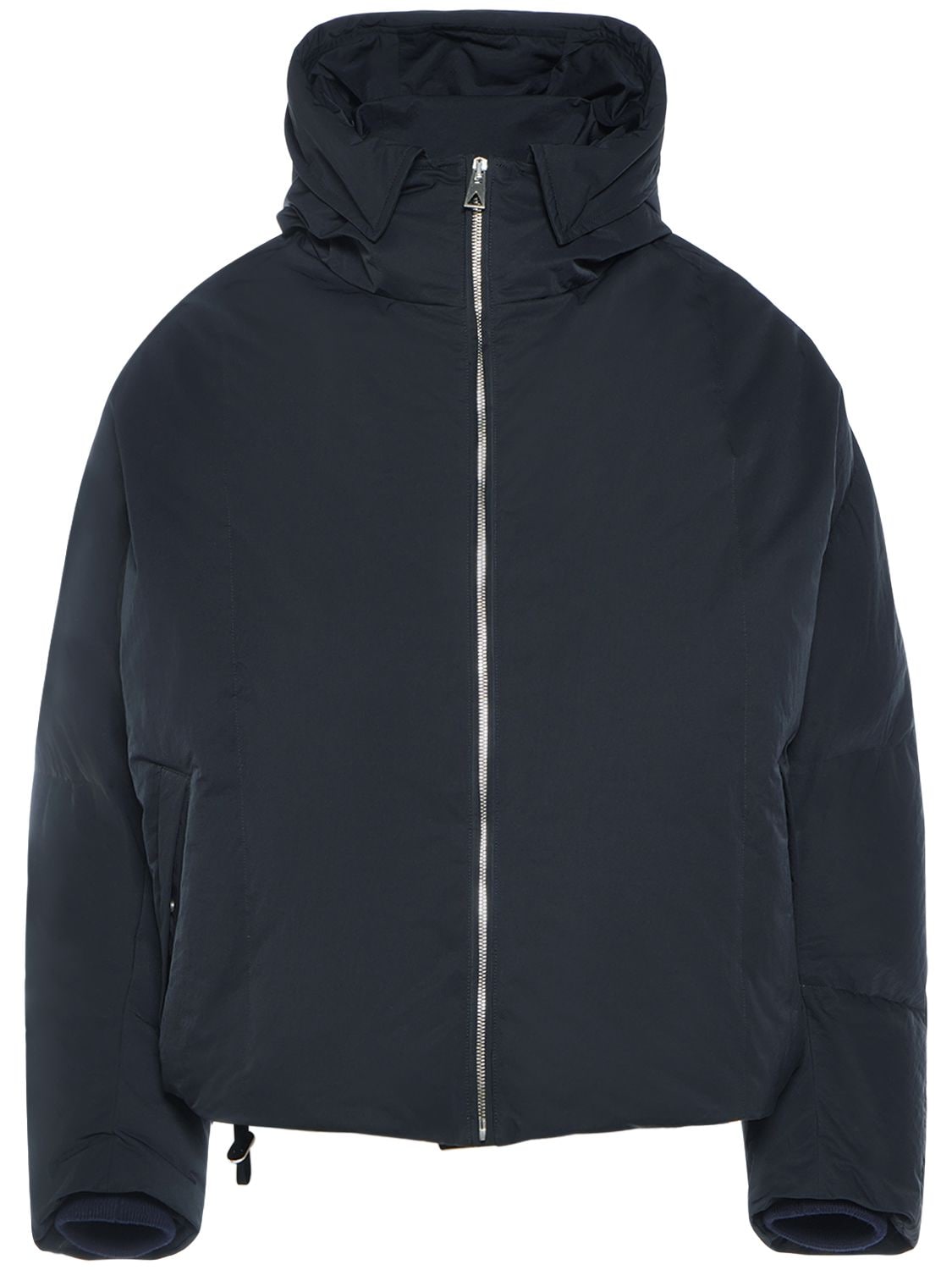 Image of Hooded Tech Nylon Puffer Jacket