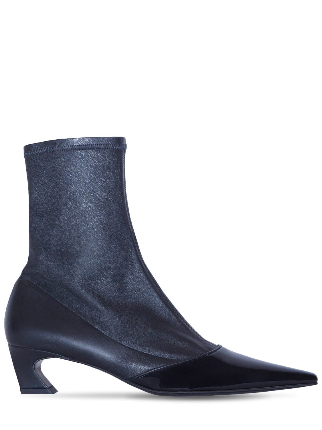Acne Studios 45mm Leather Ankle Boots In Black,black