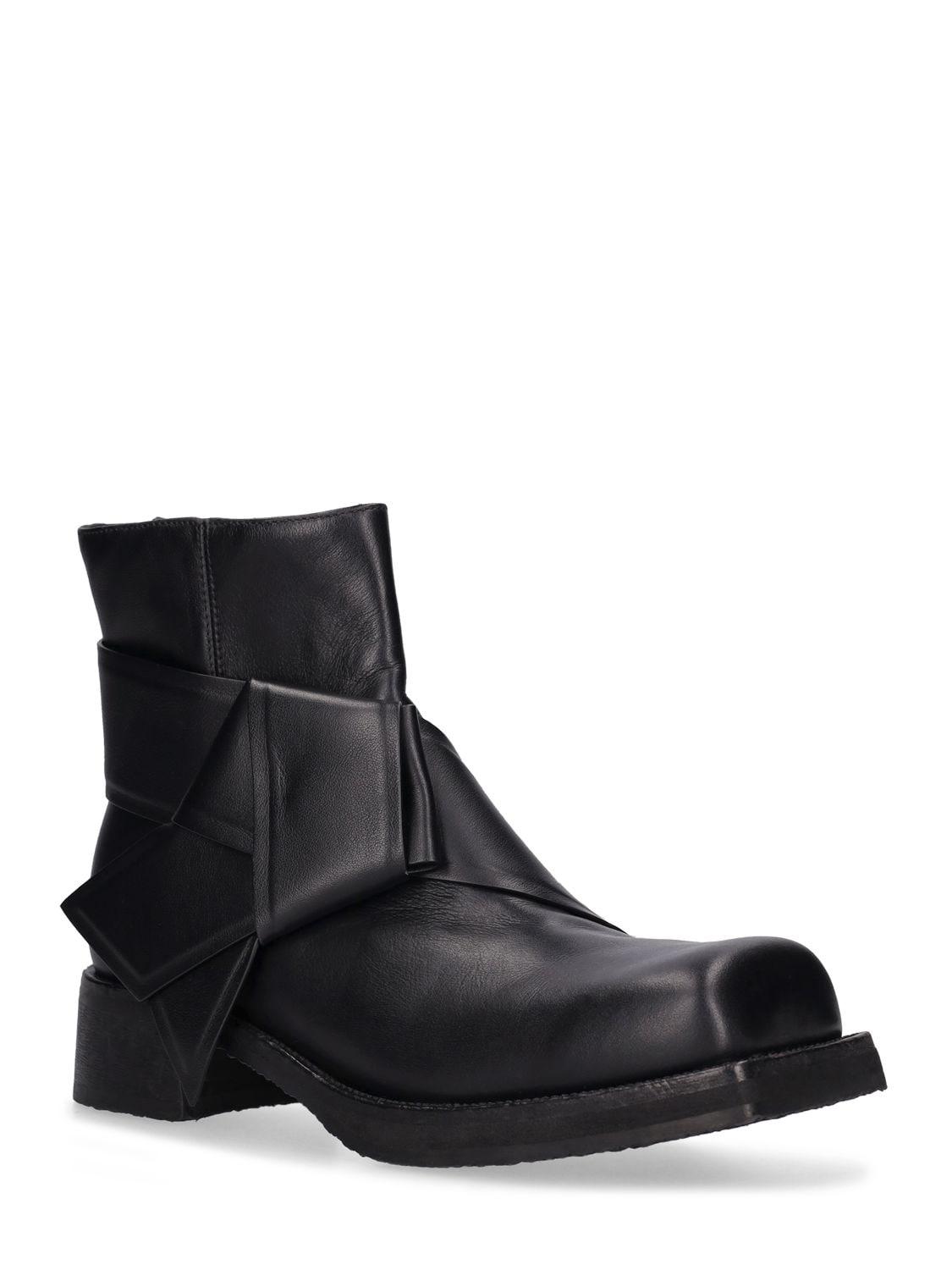 Shop Acne Studios 40mm Leather Ankle Boots In Black