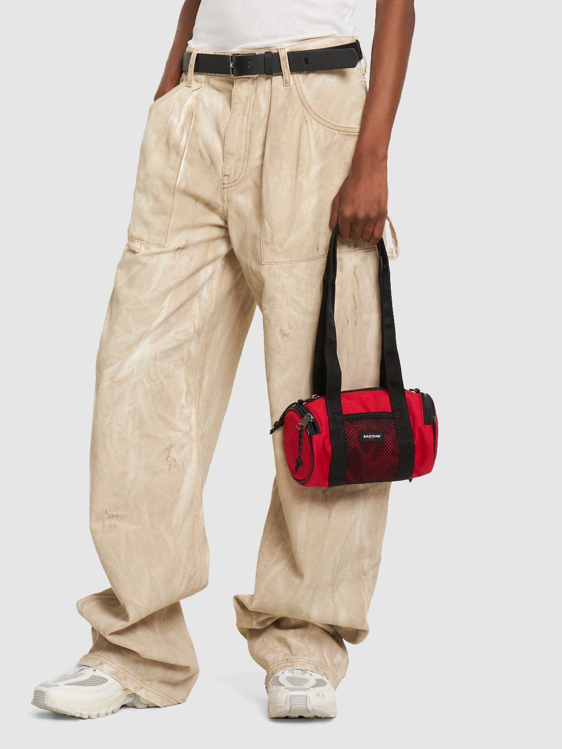 Shop Eastpak X Telfar 2l Small Telfar Duffle Shoulder Bag In Red