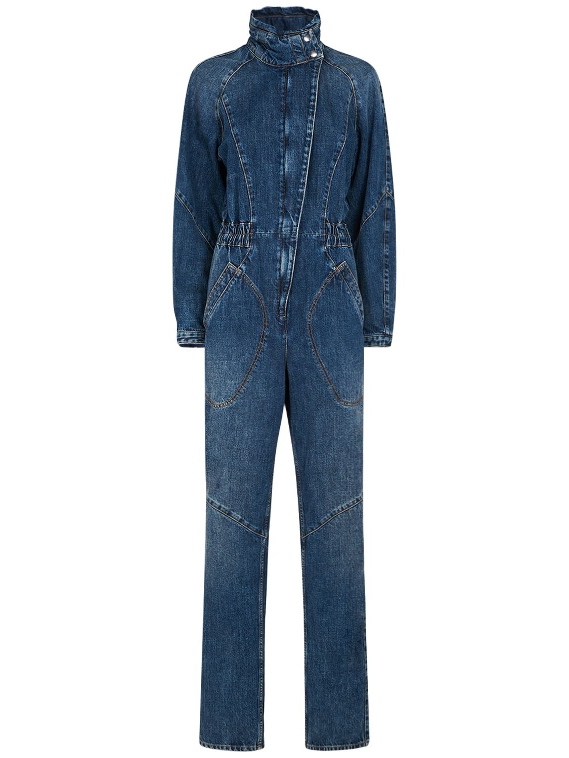 ISABEL MARANT KIMEA COTTON DENIM JUMPSUIT