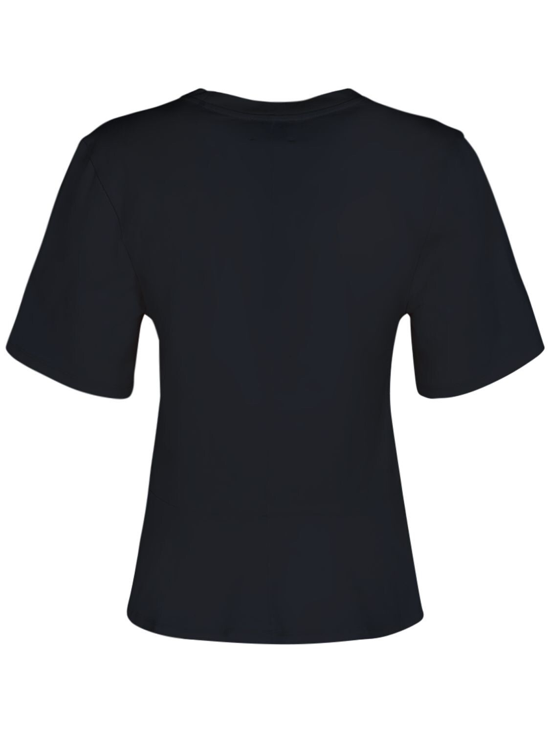 Shop Isabel Marant Zeren Gathered Cotton T-shirt In Black