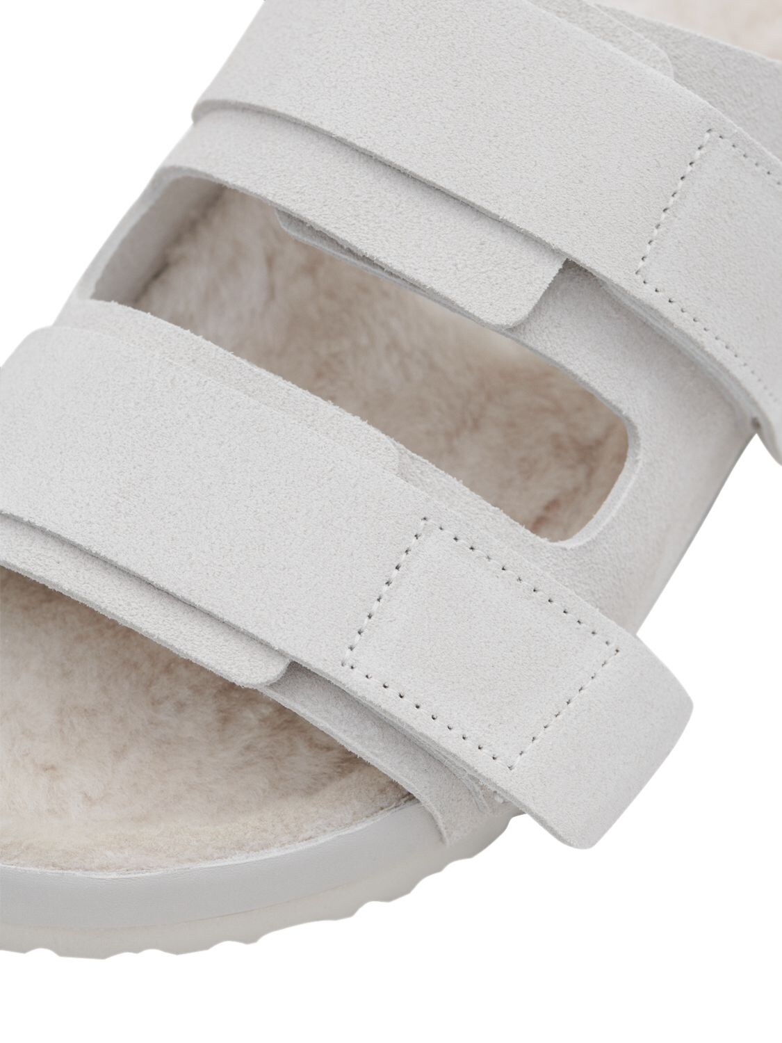 Shop Birkenstock Tekla Uji Suede Sandals In White