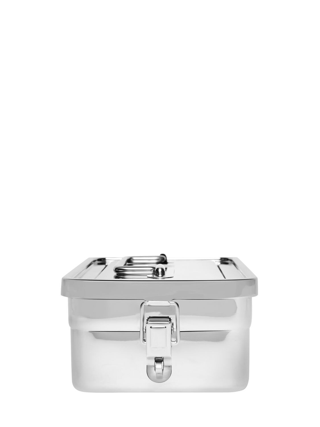 Shop Balenciaga Logo Detail Stainless Steel Lunch Box In Silver