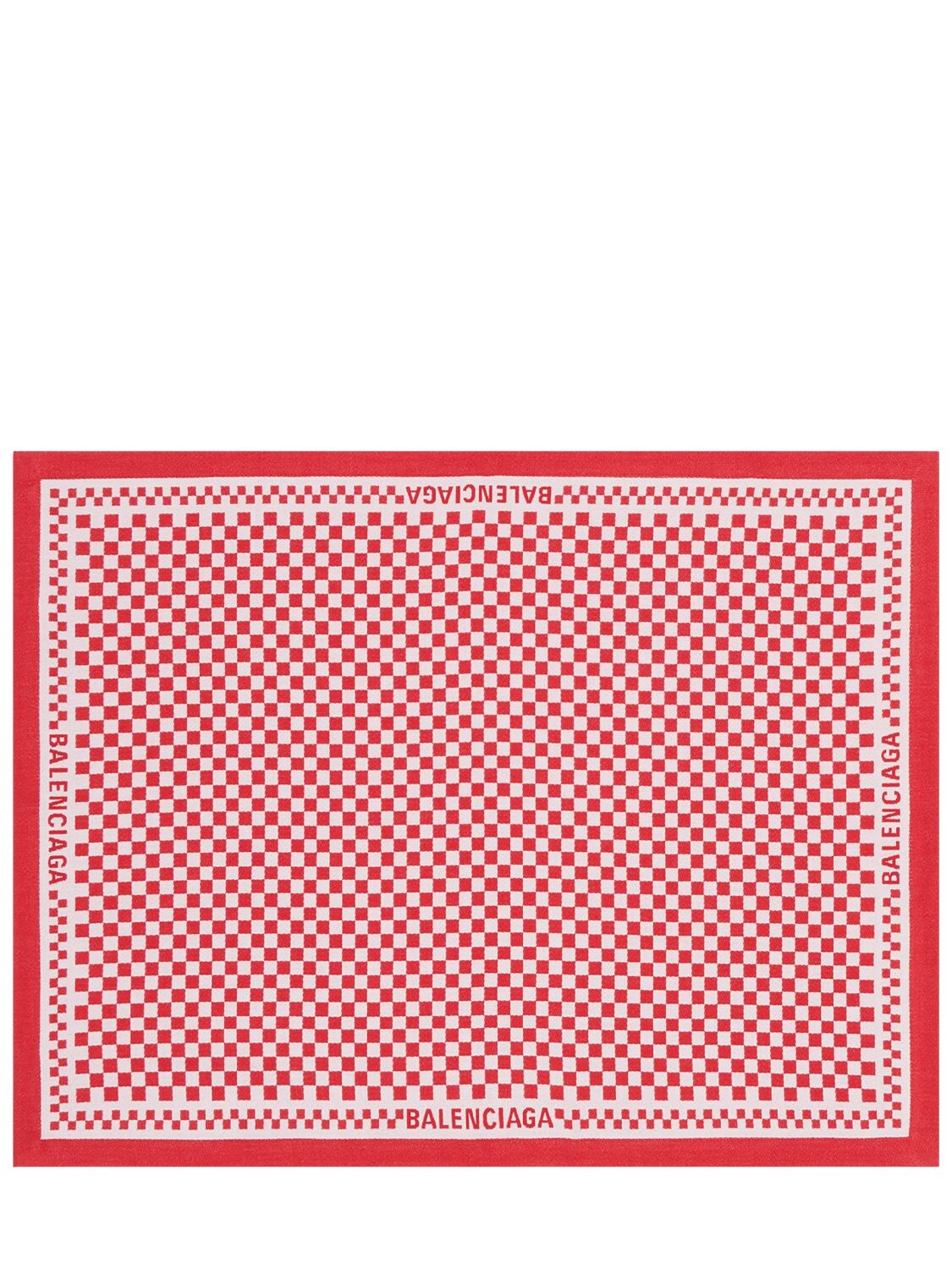 Shop Balenciaga Bistro Natural Cotton Table Linen Set In Red,white