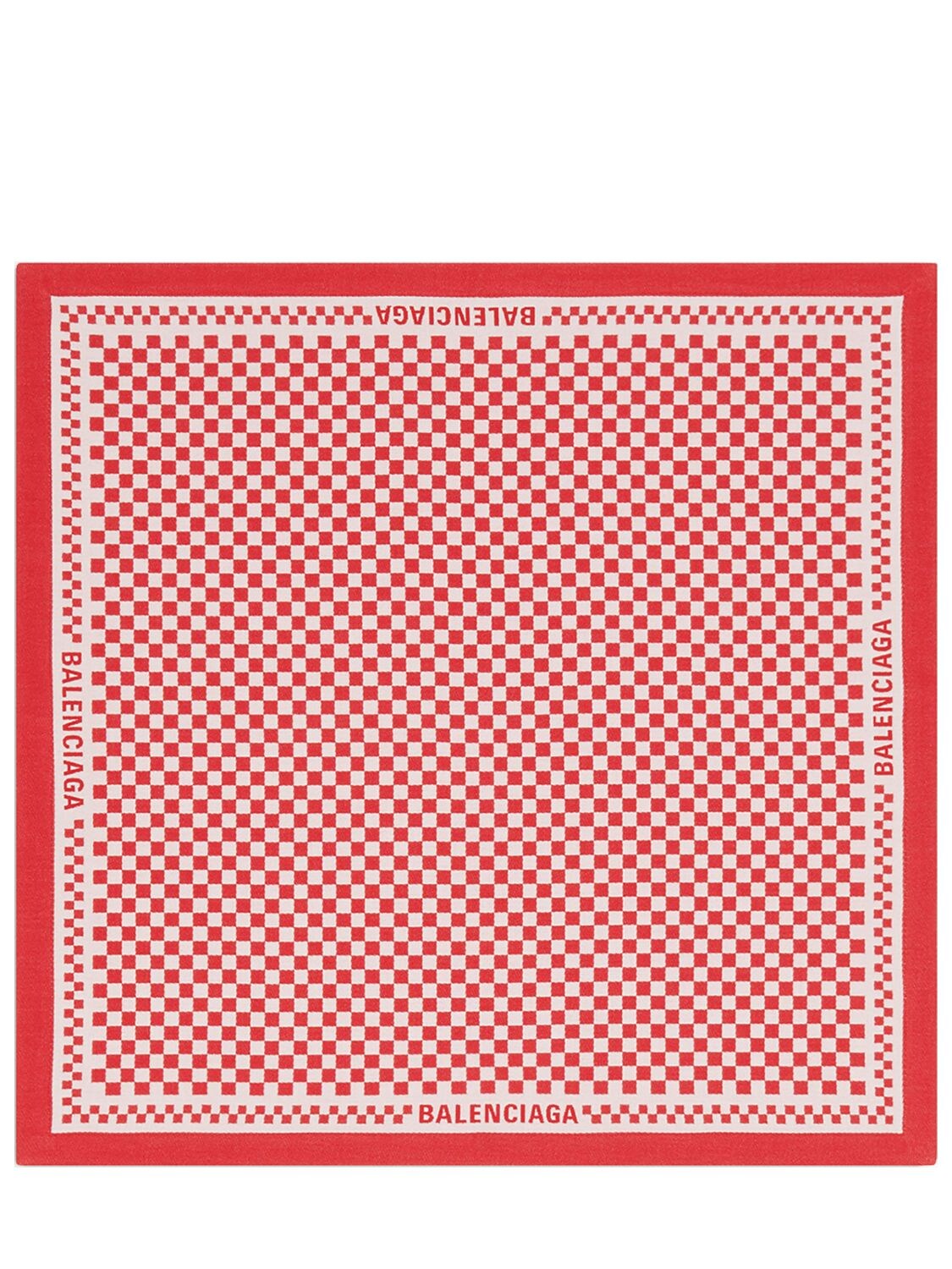 Shop Balenciaga Bistro Natural Cotton Table Linen Set In Red,white