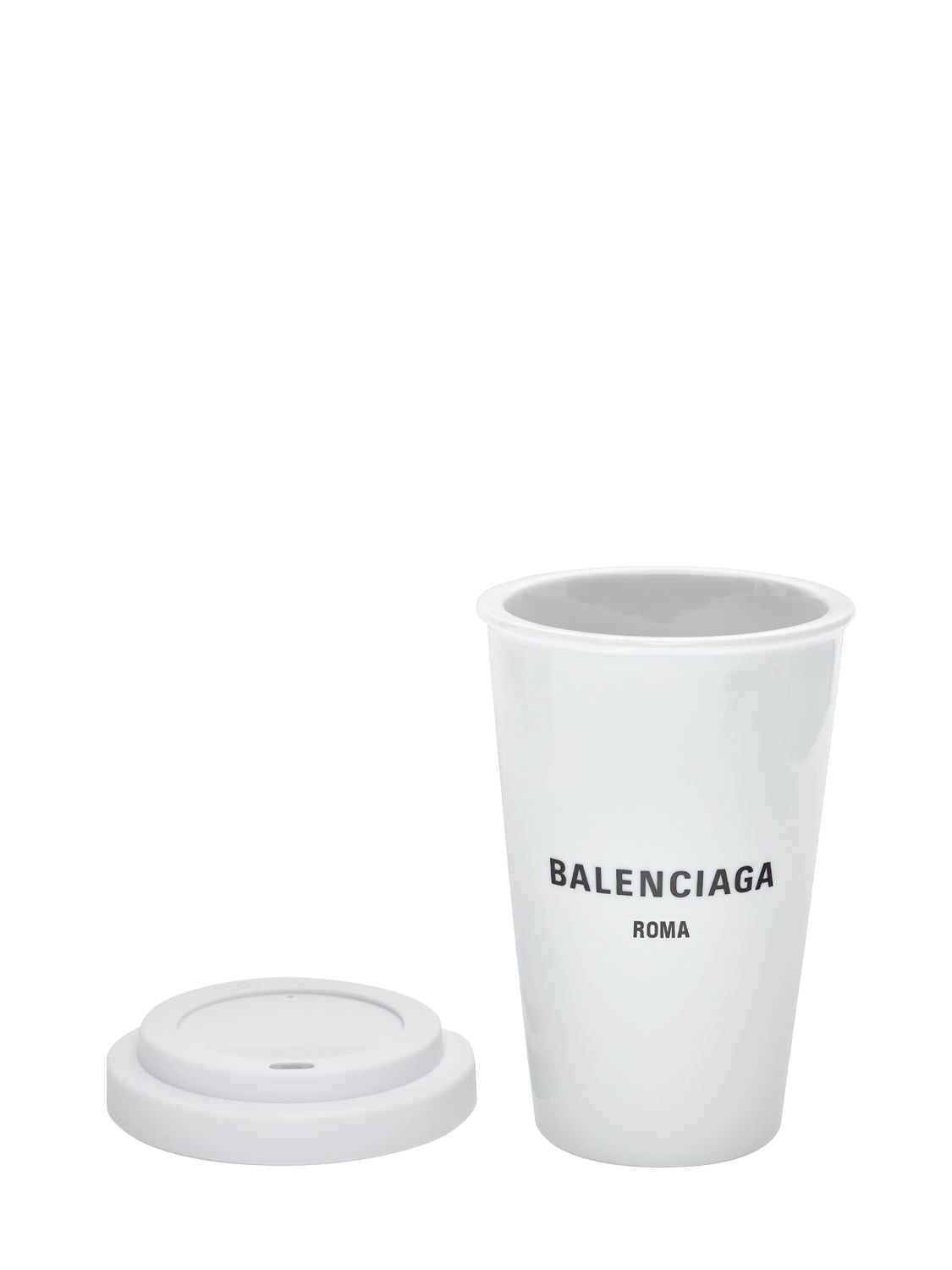 Shop Balenciaga Roma Porcelain Coffee Cup In White