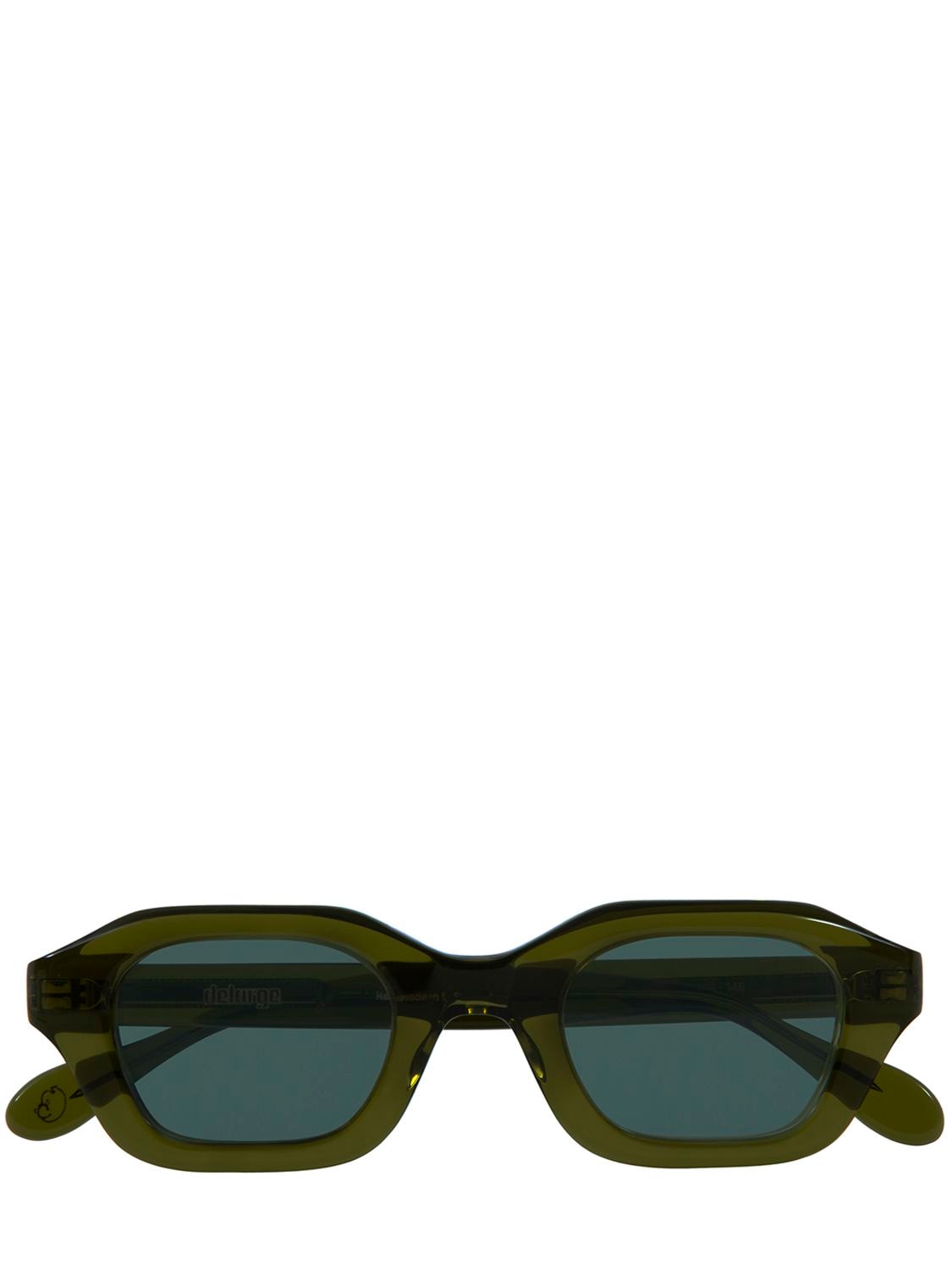 Delarge Streams Squared Acetate Sunglasses In Grün