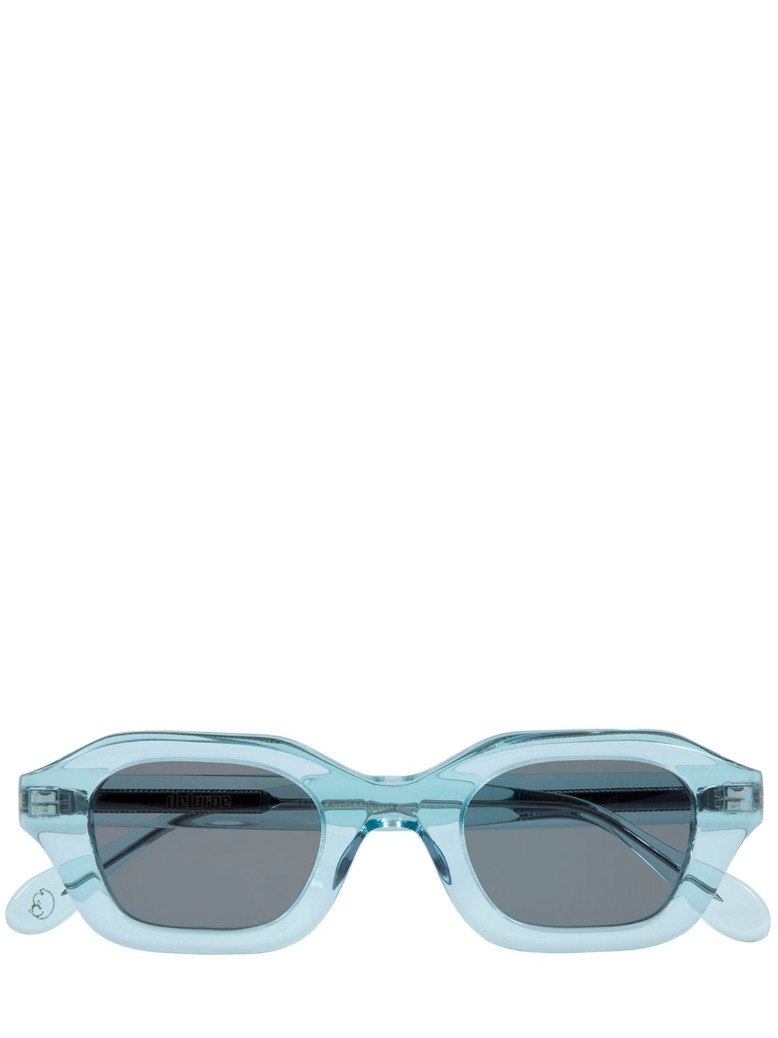 Delarge Streams Squared Acetate Sunglasses In Wassergrün
